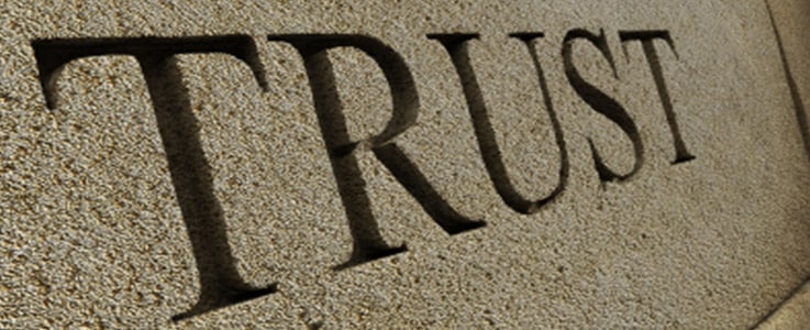 trust text engraved in stone