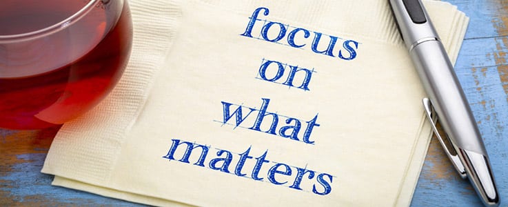 focus on what matters napkin