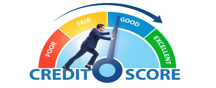 man raising credit score