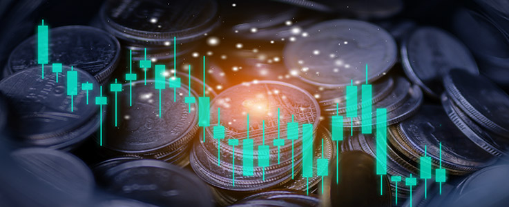 Interest rate financial and mortgage rates concept, Hand with increasing on top with icon percentage, Financial growth, Interest rate increase