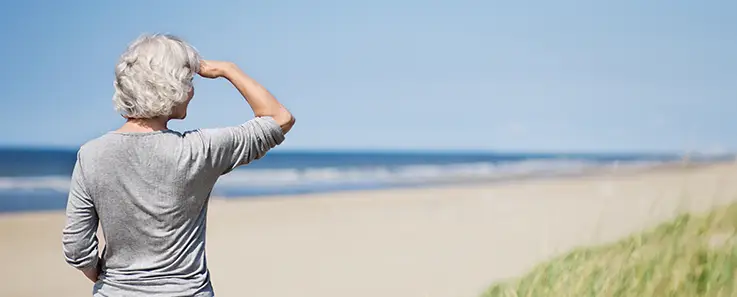 women retired beach